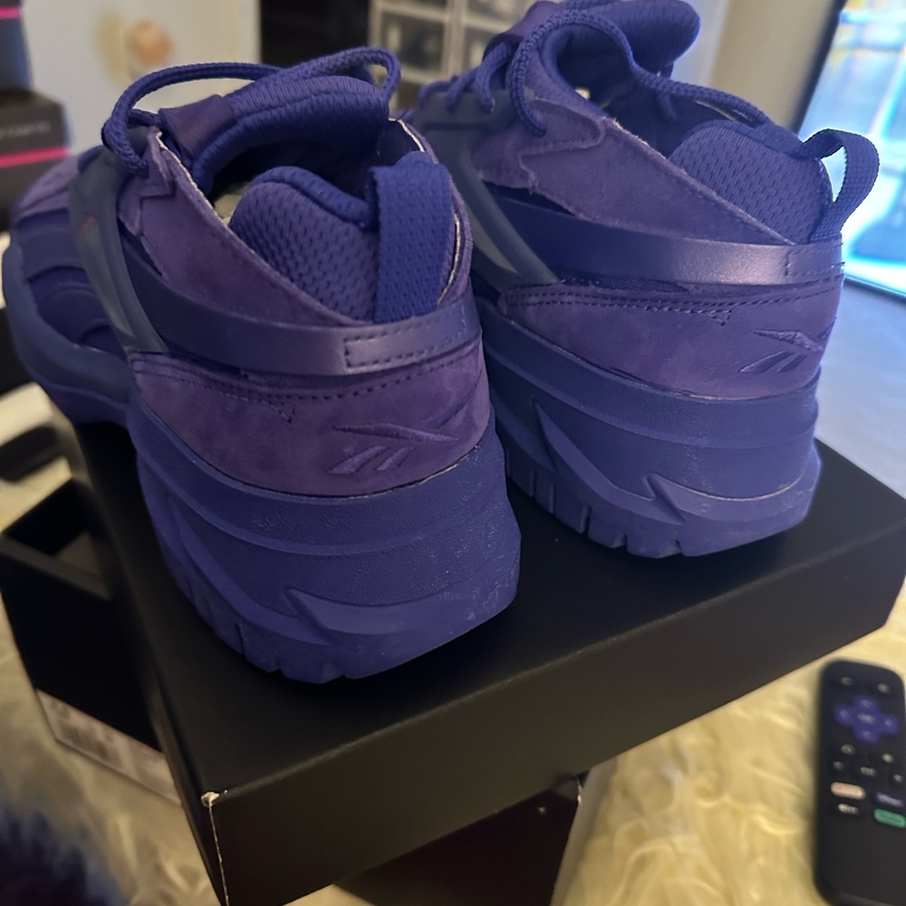 Cardi b purple sneakers